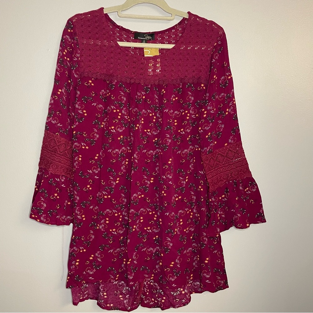 SUZANNE BETRO NWT embroidered floral dress SZ/Med